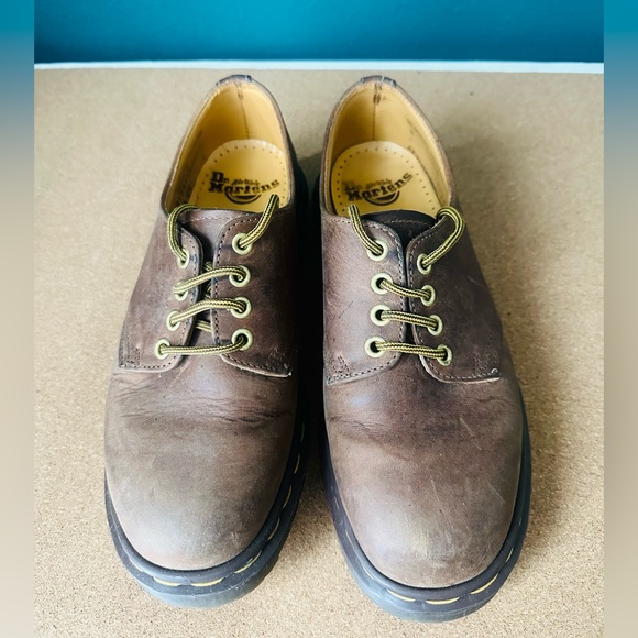 Vintage Dr. Martens Aztec Crazy Horse 4 Eyelet Shoe / Brown / 8 - Picture 6 of 10